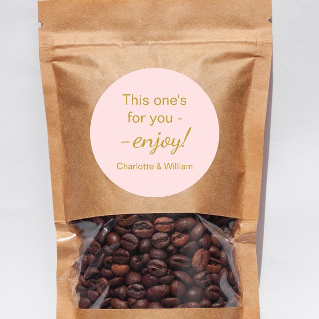 Guests favours pink gold wedding classic round sticker (Creator Uploaded)