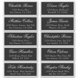 Guests Names Address Personalized Shipping Label