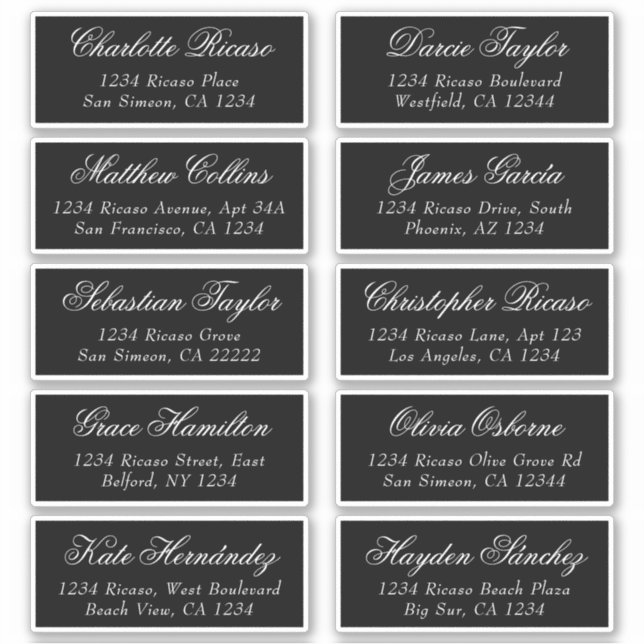 Guests Names Address Personalized Shipping Label (Front)