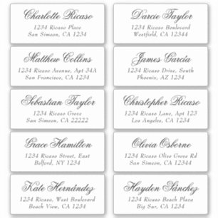 Guests Names Address Personalized Shipping Label