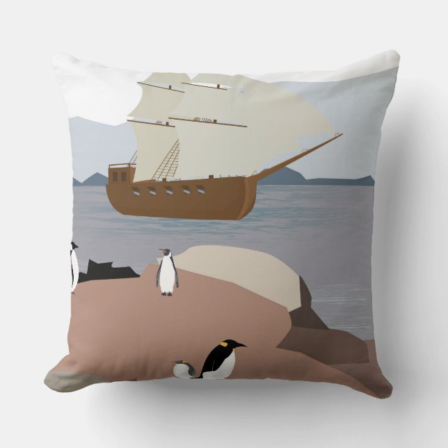 Guests Throw Pillow (Front)