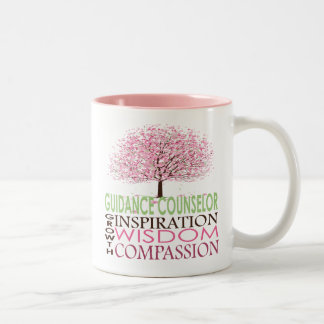 Guidance Counsellor Mug- Cherry Blossoms Two-Tone Coffee Mug