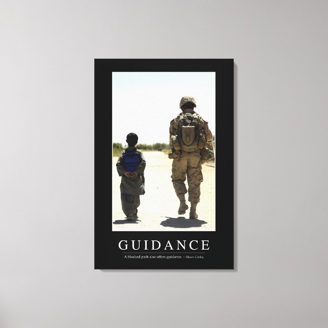 Guidance: Inspirational Quote Canvas Print (Front)