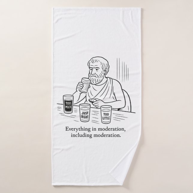 Guide d'Aristote pour la modération (Serviette de bain)