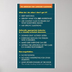 Guide de la classe ASL. affiche