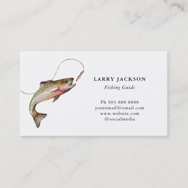 Guide de pêche professionnelle Carte de visite (Devant)