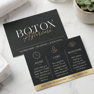 Guide de soins après Botox en or noir de luxe