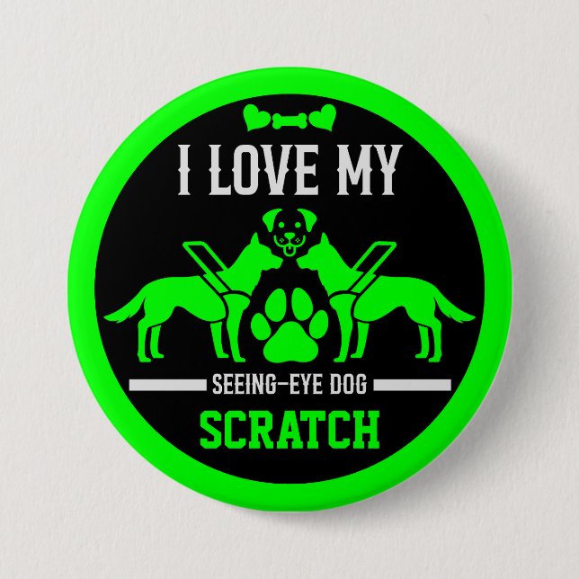 Guide Dog Gifts 3 Inch Round Button (Front)
