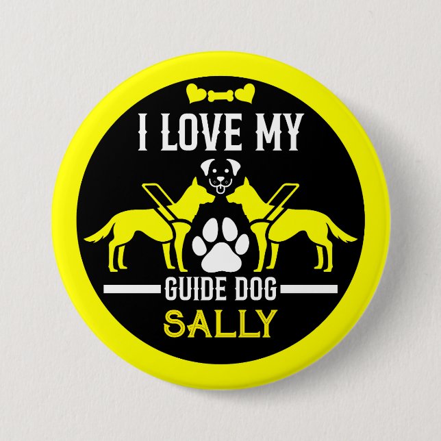 Guide Dog Gifts 3 Inch Round Button (Front)