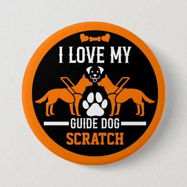 Guide Dog Gifts 3 Inch Round Button (Front)