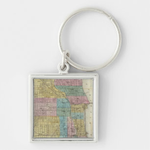 Guide Map of Chicago Keychain