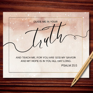 Guide Me in Your Truth Psalm 25 5 Christian Faith Postcard