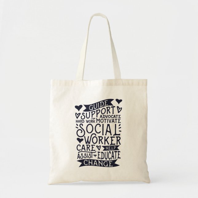Guide Support Change, Social Worker Tote Bag (Front)