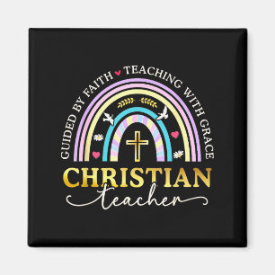 Guided By Faith Jesus Bible Sunday School Christia Magnet