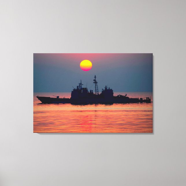 GUIDED-MISSILE CRUISER – CG-53 24x36 Canvas Print (Front)