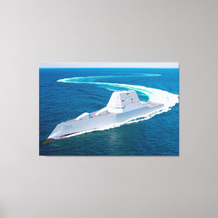 GUIDED-MISSILE DESTROYER – DDG-1000 32x48 Canvas Print