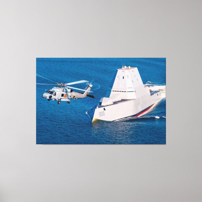 GUIDED-MISSILE DESTROYER – DDG-1000 40x60 Canvas Print (Front)