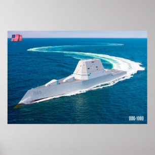 GUIDED-MISSILE DESTROYER – DDG-1000 POSTER