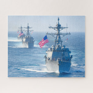 GUIDED-MISSILE DESTROYER – DDG-102 (16x20 INCH) Jigsaw Puzzle