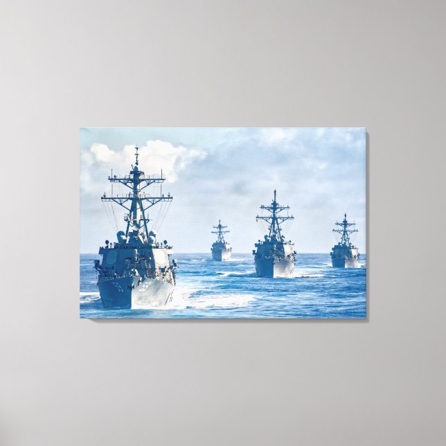 GUIDED-MISSILE DESTROYER – DDG-59 24x36 Canvas Print (Front)
