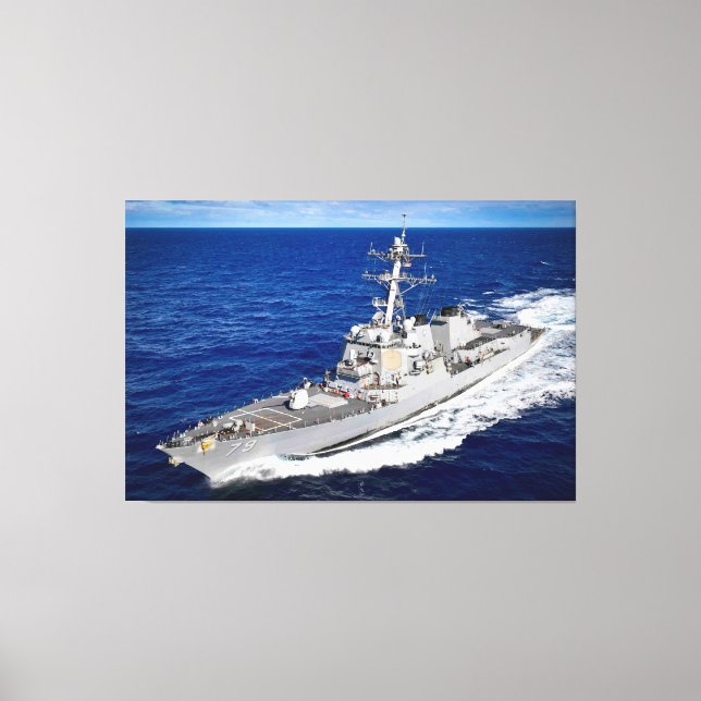 GUIDED-MISSILE DESTROYER – DDG-79 40x60 Canvas Print (Front)