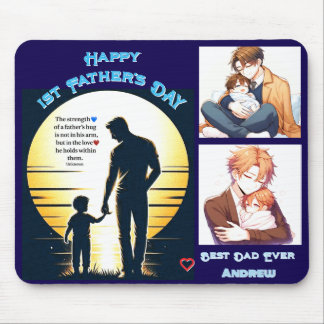  Guiding Light – Father & Child Sunset  Mouse Pad