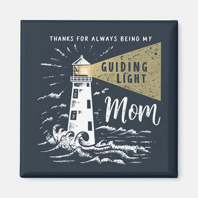 Guiding Light - Mother's Day Lighthouse Magnet  (Front)