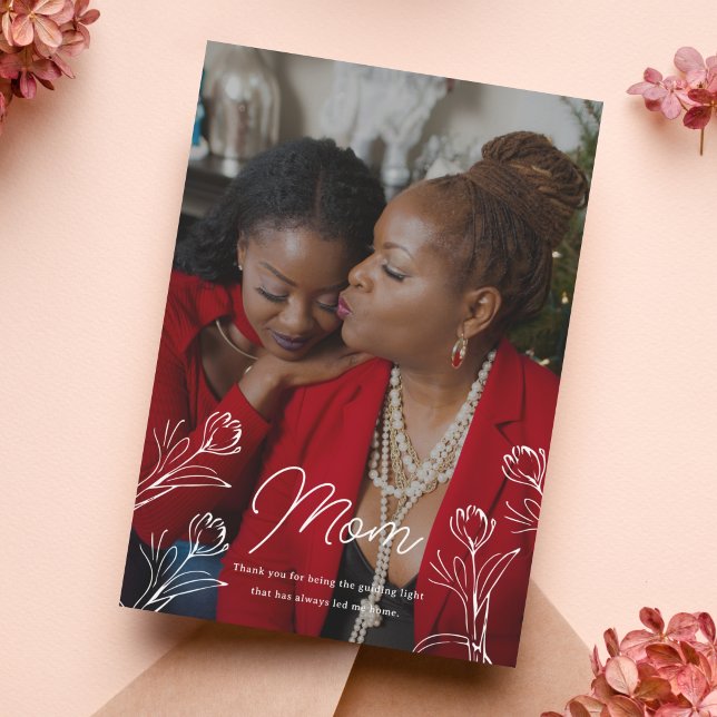Guiding Light Mother's Day Photo Flat Card