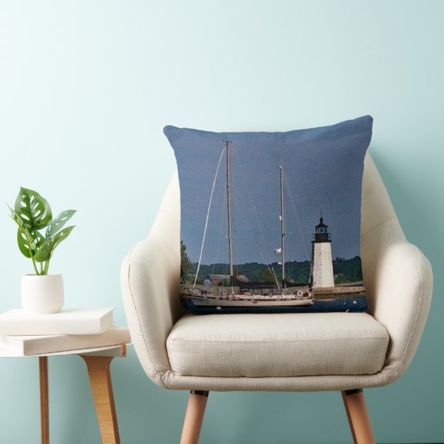 Guiding Light of Newport Throw Pillow (Chair)