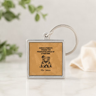 Guiding Students Fascinating World Of Literature Keychain