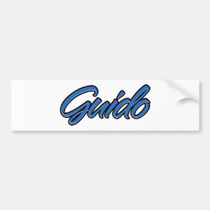 Guido Nom bleu Autoaufkleber Sticker