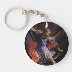 Guido Reni- The Archangel Michael defeating Satan Keychain