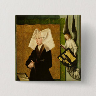 Guigone de Salins, wife of the donor 2 Inch Square Button