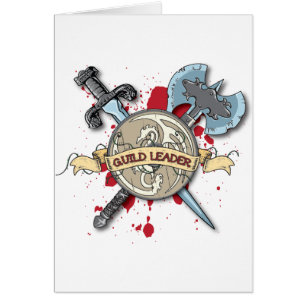 GUILD LEADER Tattoo - Sword, Axe, and Shield