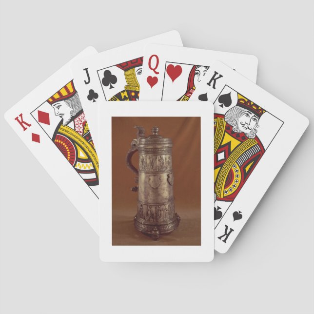 Guild tankard, silvered pewter, 1564 playing cards (Back)