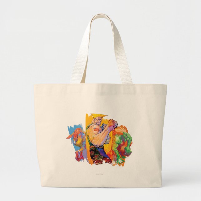 Guile, Blanka & Dhalsim Large Tote Bag (Front)