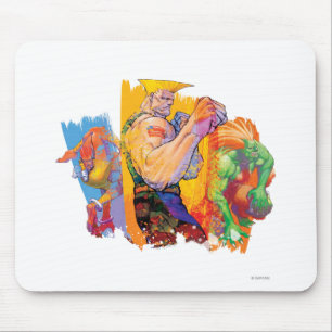 Guile, Blanka & Dhalsim Mouse Pad