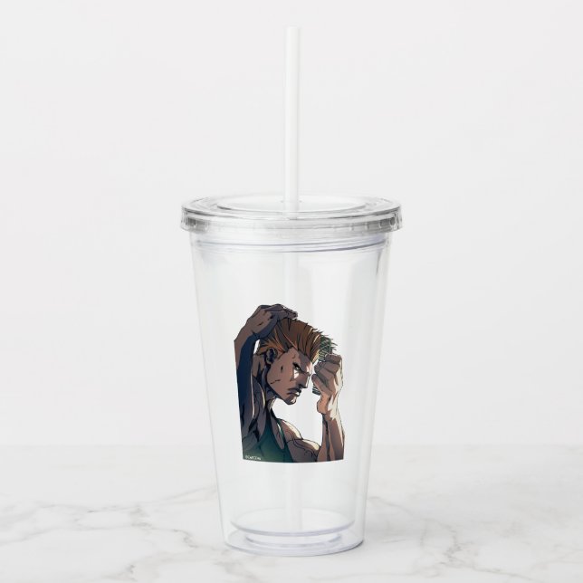 Guile Combing Hair Acrylic Tumbler (Front)