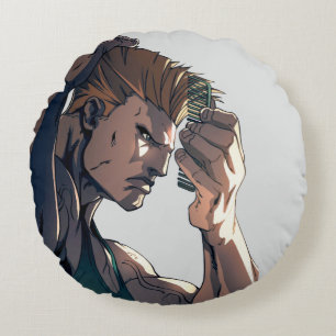 Guile Combing Hair Round Pillow