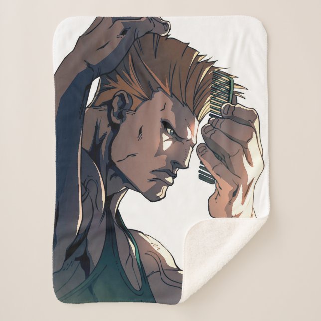Guile Combing Hair Sherpa Blanket (Front)