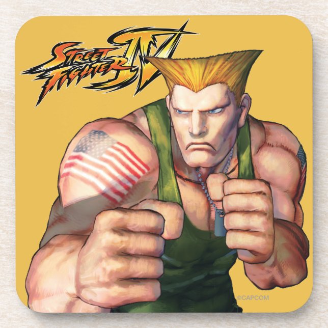 Guile With Fists Coaster (Front)