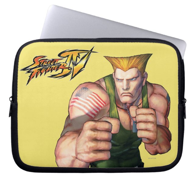 Guile With Fists Laptop Sleeve (Front)