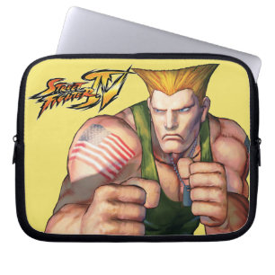 Guile With Fists Laptop Sleeve