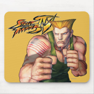 Guile With Fists Mouse Pad