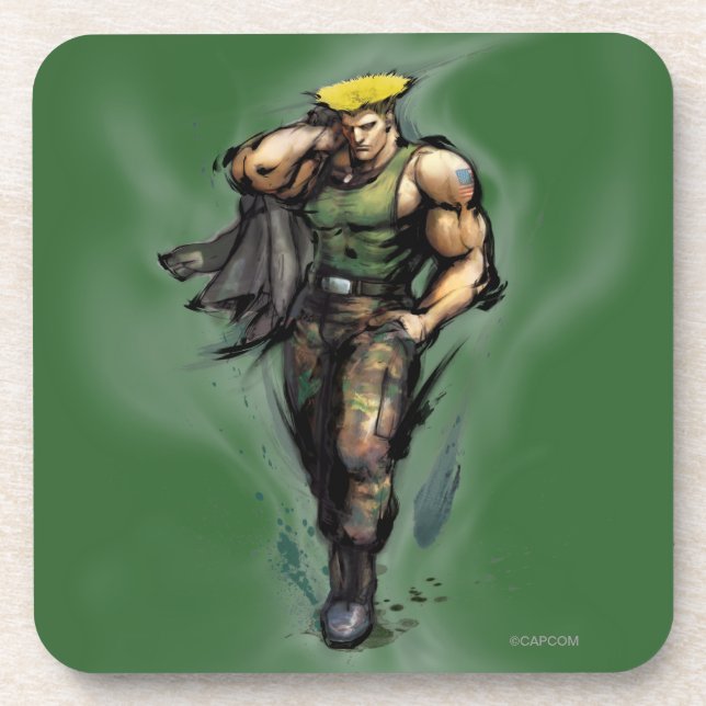 Guile With Jacket Coaster (Front)