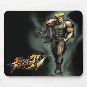 Guile With Jacket Mouse Pad