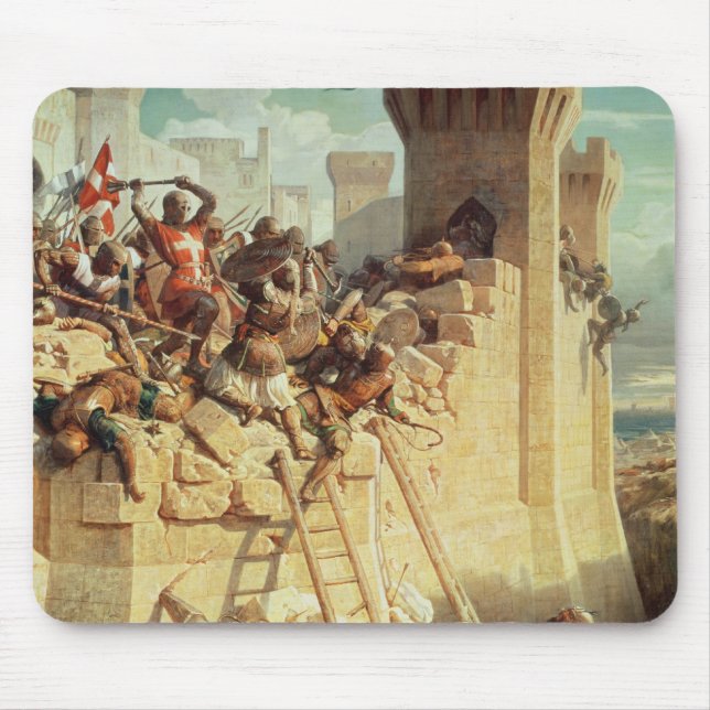Guillaume de Clermont defending Ptolemais Mouse Pad (Front)