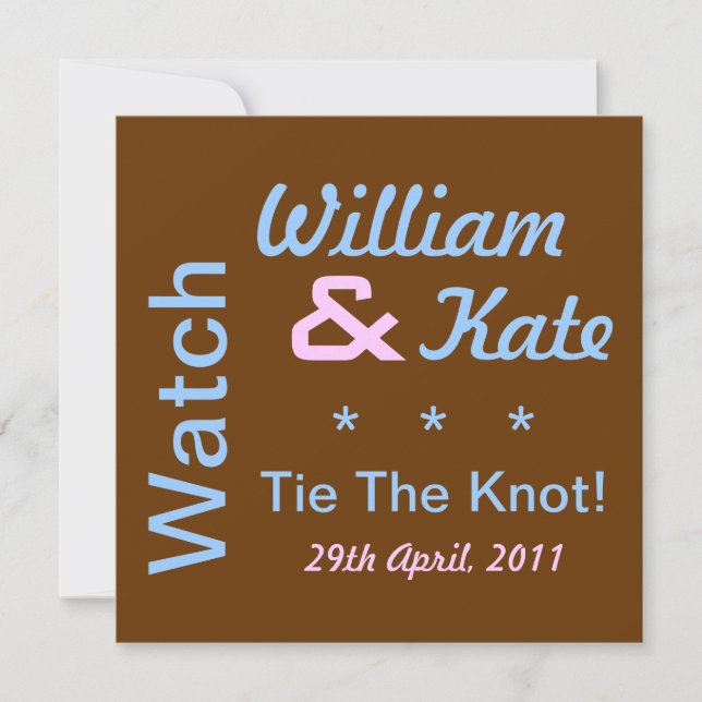 Guillaume et Kate Cravate The Knot Invitation (Devant)