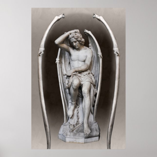 Guillaume Geefs Lucifer CC0286 Poster 36in 91cm (Devant)
