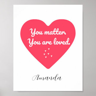 Guillemet d'amour doux et rassurant pour Poster po